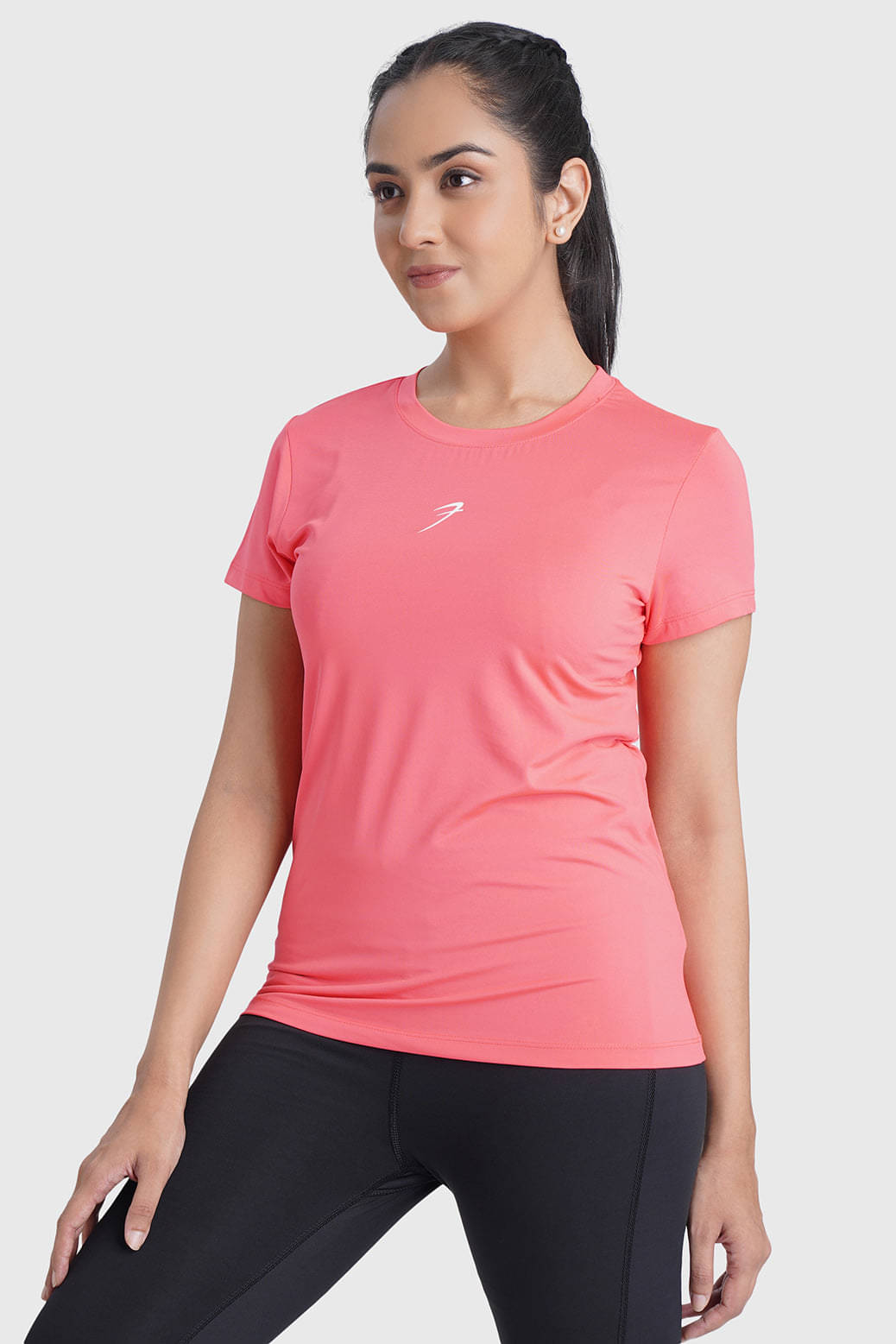     			Fuaark Peach Polyester Tees - Single