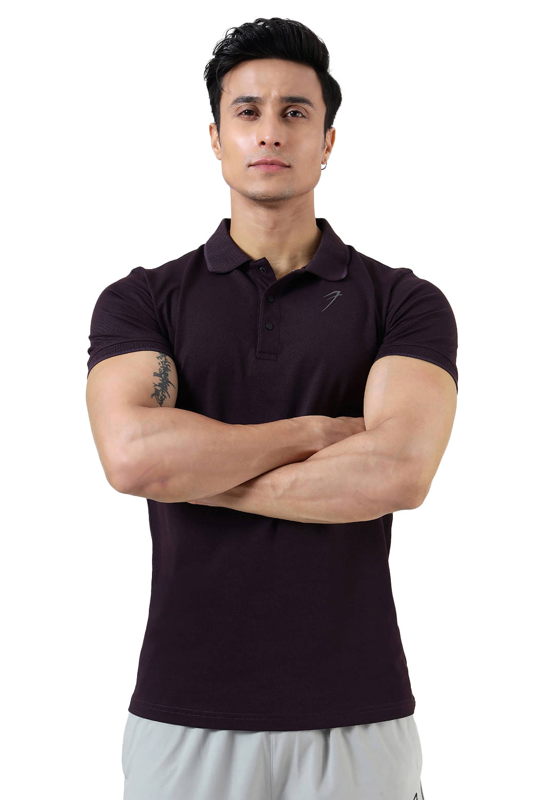 Fuaark Purple Cotton Regular Fit Men's Sports Polo T-Shirt ( Pack of 1 )     			Fuaark Purple Cotton Regular Fit Men's Sports Polo T-Shirt ( Pack of 1 )
