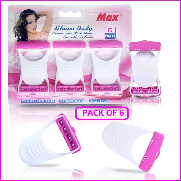 Max Body Shaver Razor Disposable and Bikini Razor For Women and Girl (set of 6) Max Body Shaver Razor Disposable and Bikini Razor For Women and Girl (set of 6)