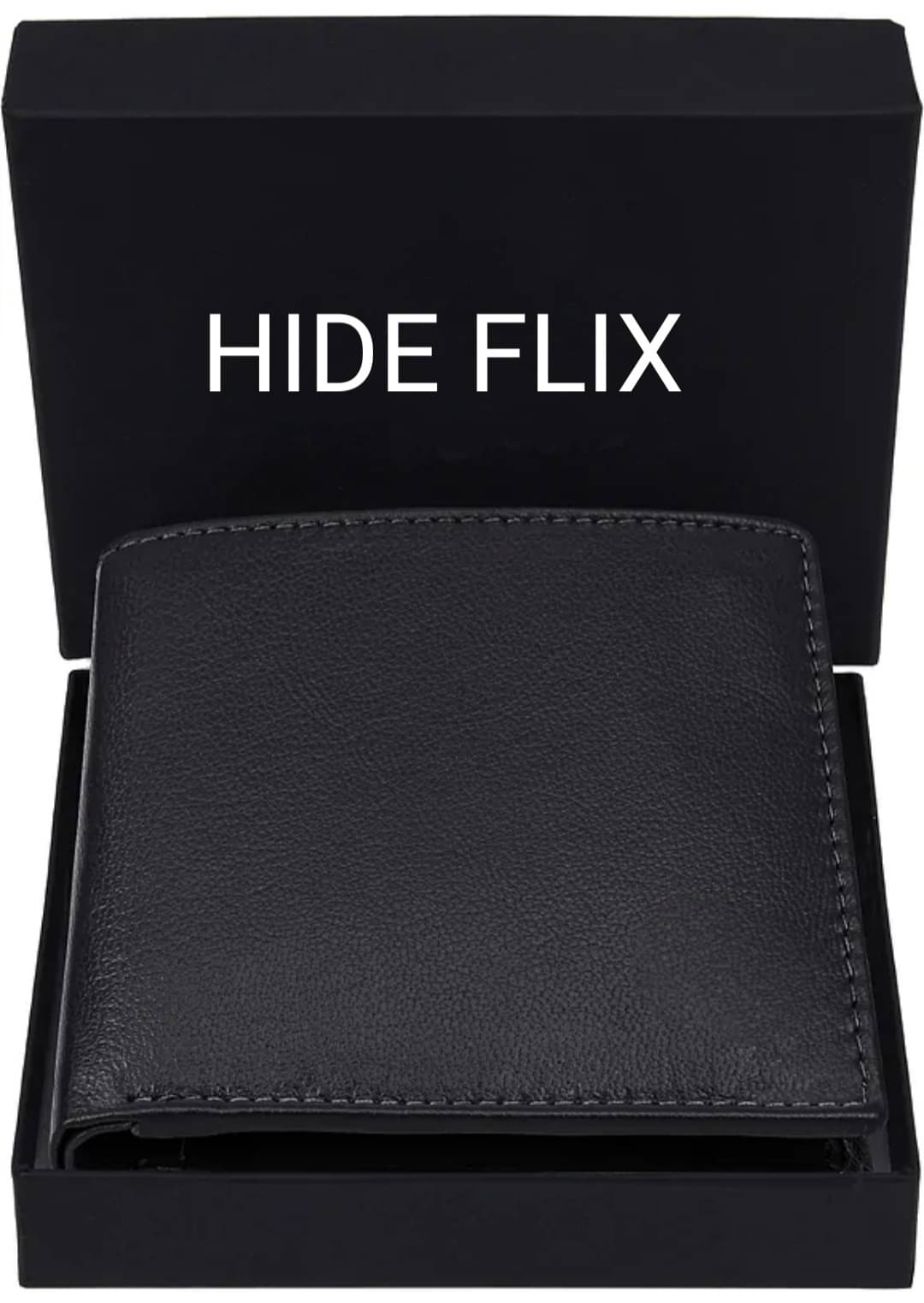 HIDEFLIX Black Leather Men's Regular Wallet ( Pack of 1 ) HIDEFLIX Black Leather Men's Regular Wallet ( Pack of 1 )