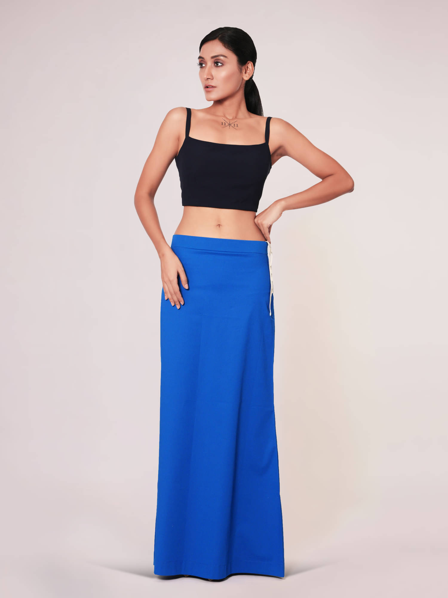     			JTG enterprises Blue Cotton Petticoat - Single