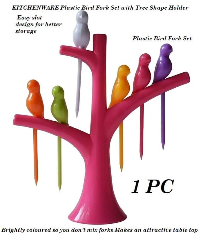 Multi Deal Bride Fruit Fort Plastic Fruit Fork Multi Color ( Pack of 1 )