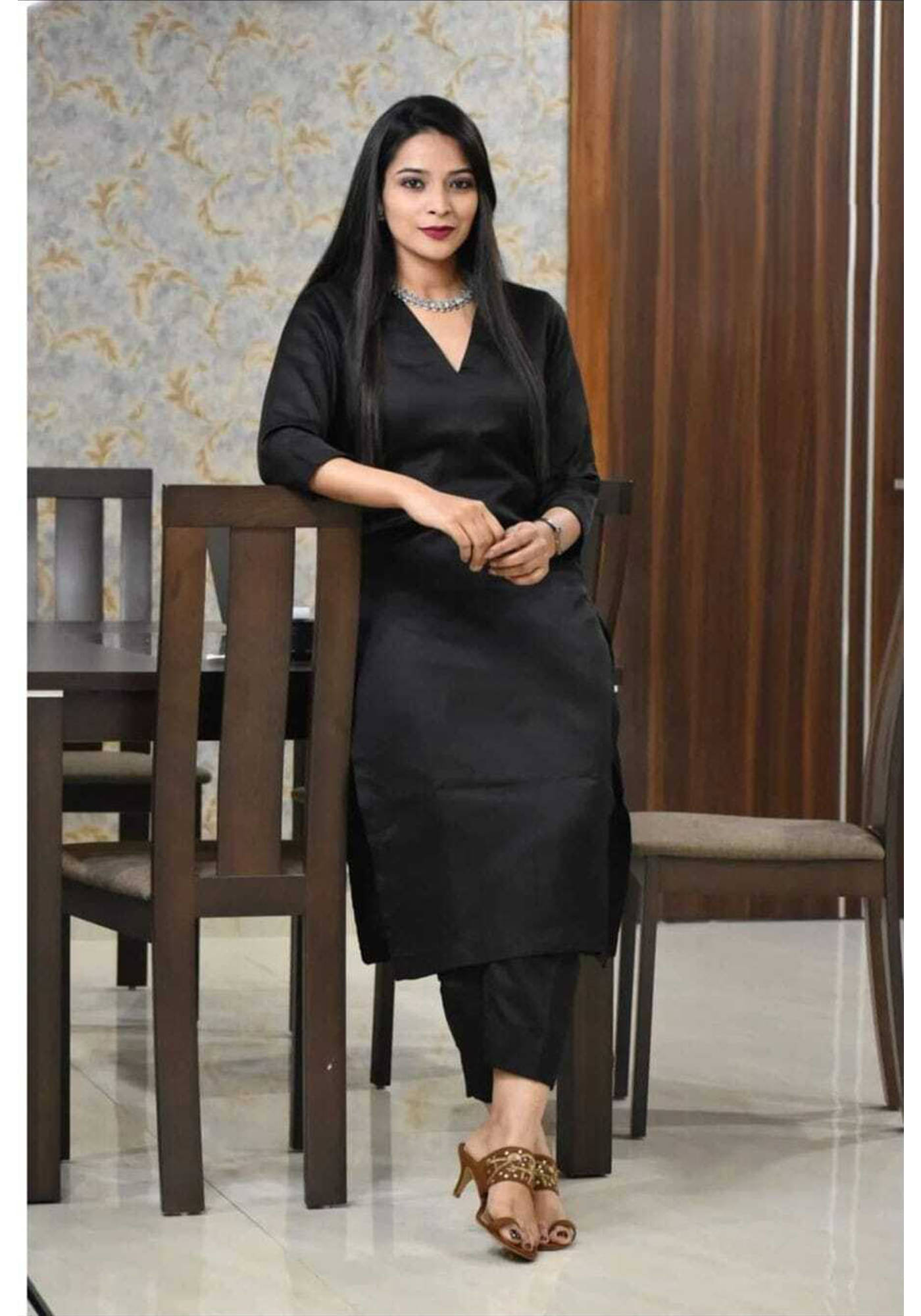 Nirja Fab Rayon Solid Kurti With Pants Women's Stitched Salwar Suit - Black ( Pack of 1 ) Nirja Fab Rayon Solid Kurti With Pants Women's Stitched Salwar Suit - Black ( Pack of 1 )