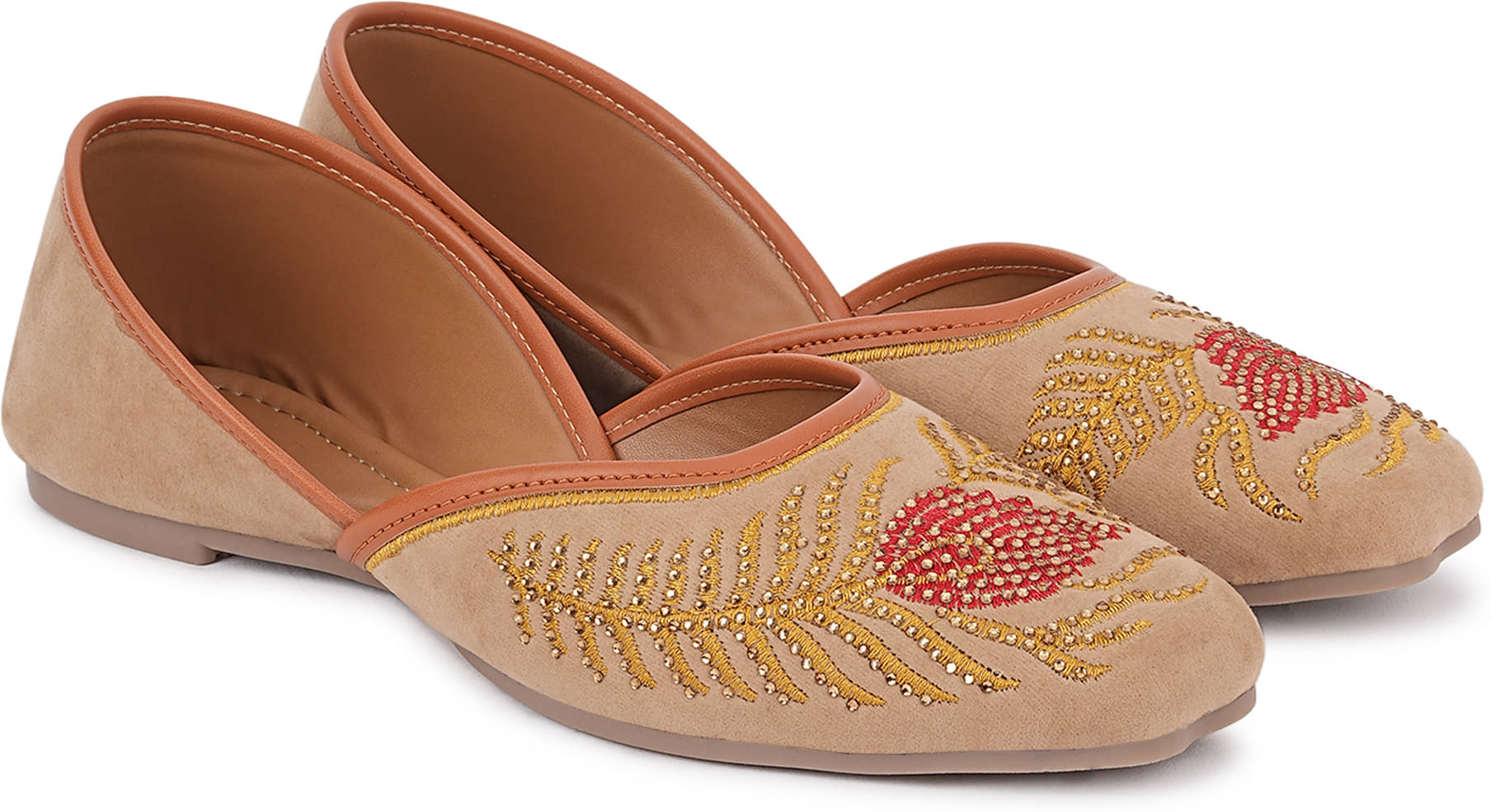     			Picktoes Beige Women's Flats