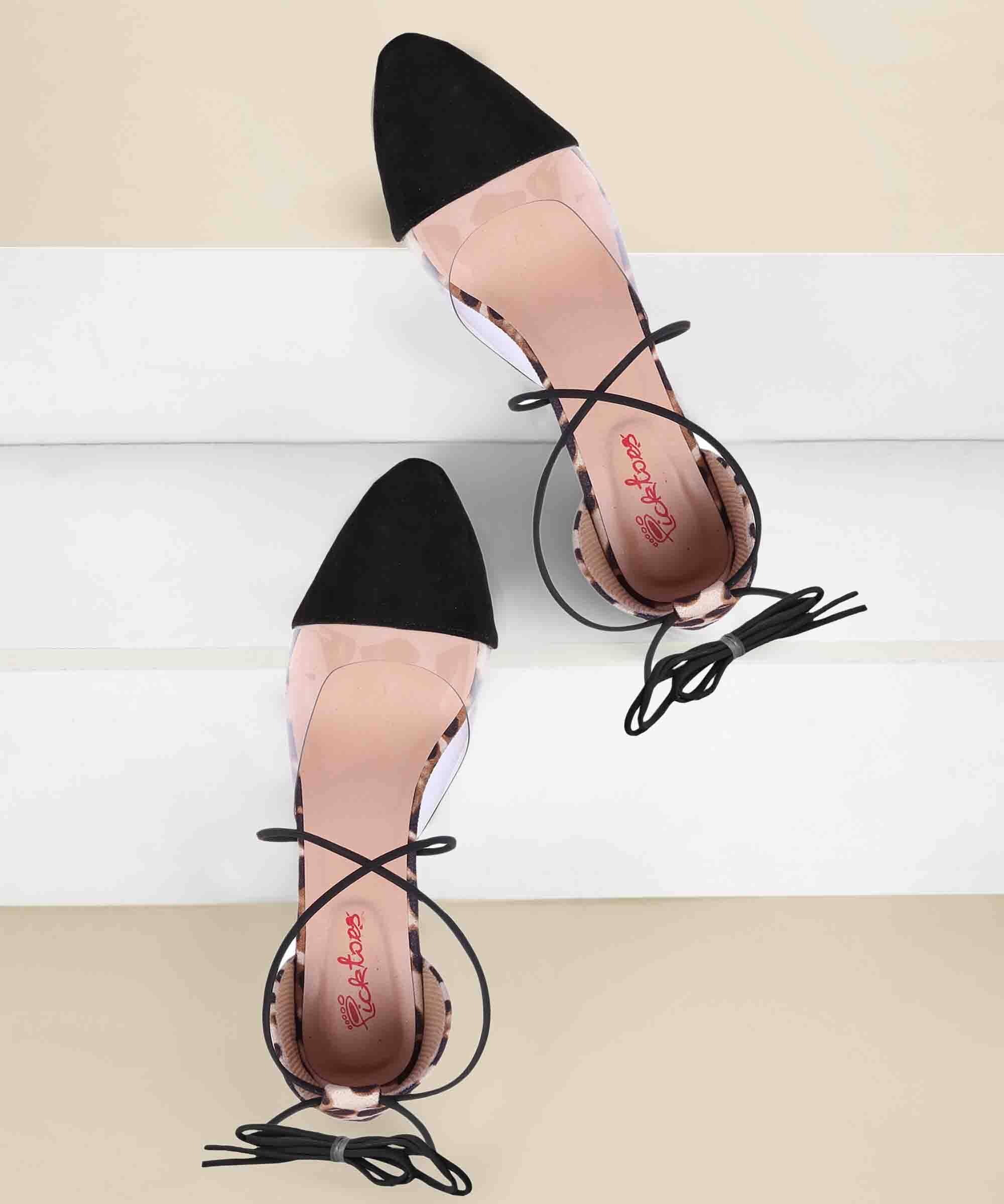     			Picktoes Black Women's Sandal Heels