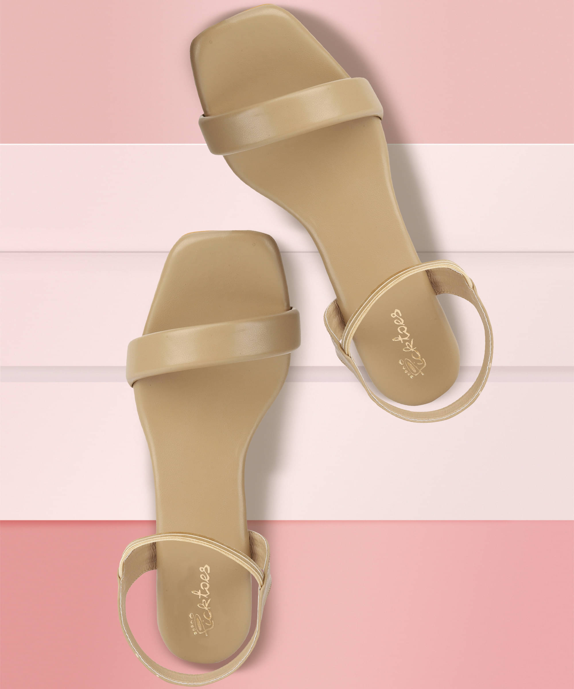     			Picktoes Cream Women's Sandal Heels