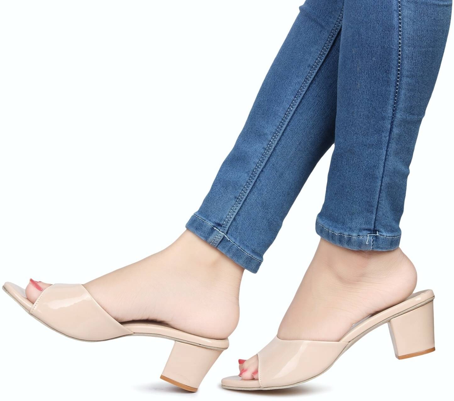     			Picktoes Cream Women's Sandal Heels