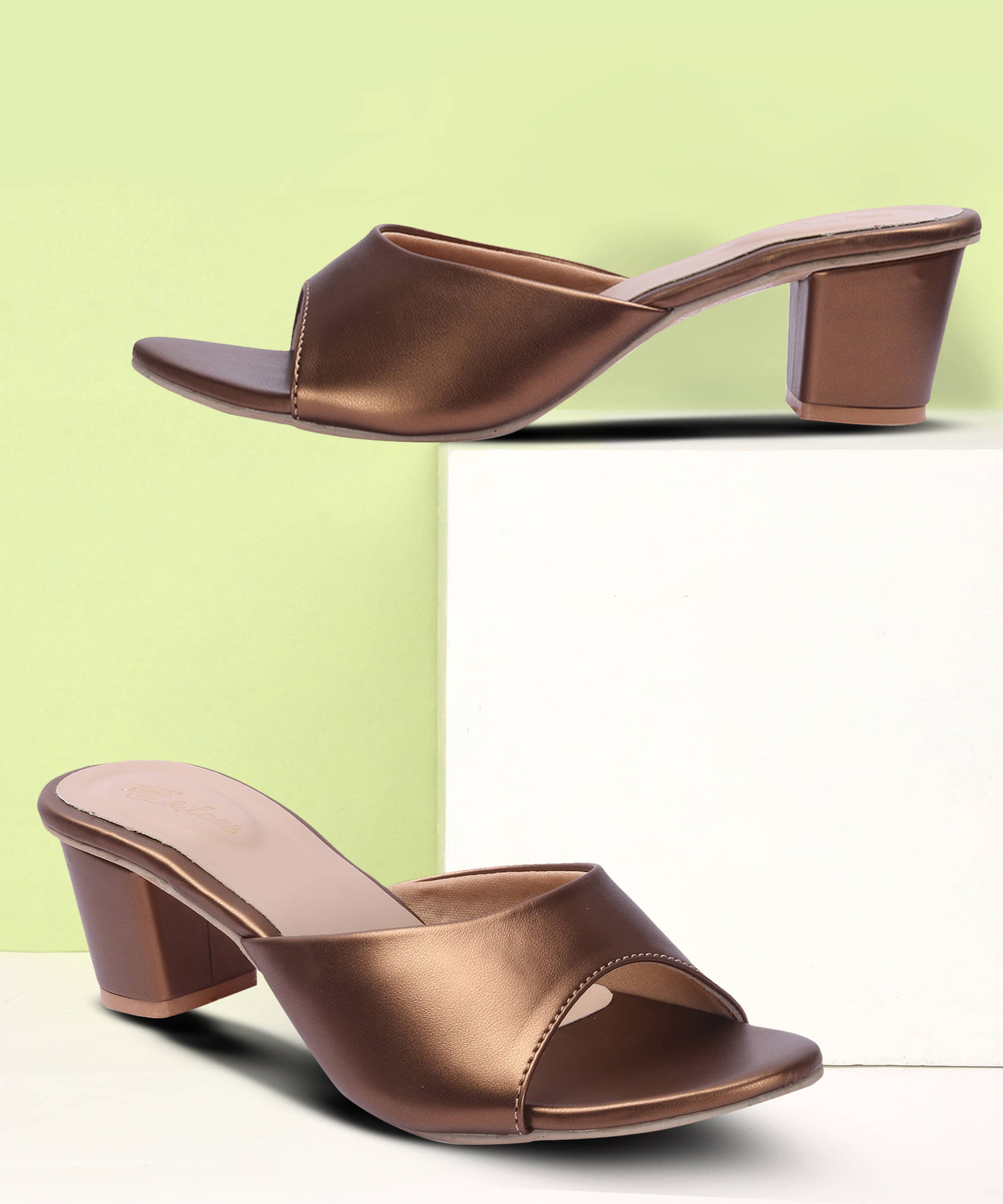 Picktoes Gold Women's Sandal Heels     			Picktoes Gold Women's Sandal Heels