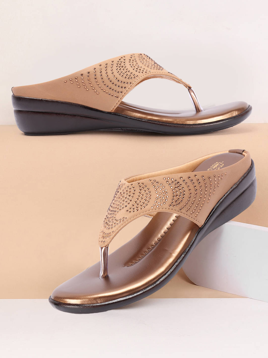 Picktoes Gold Women's Sandal Heels Picktoes Gold Women's Sandal Heels