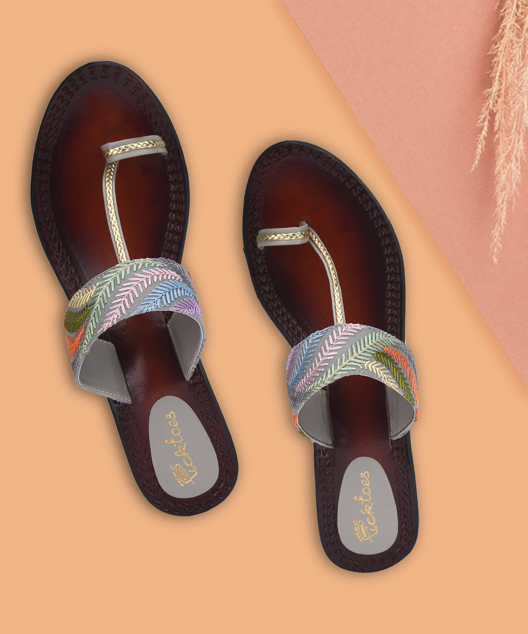     			Picktoes Gray Women's Sandal Heels