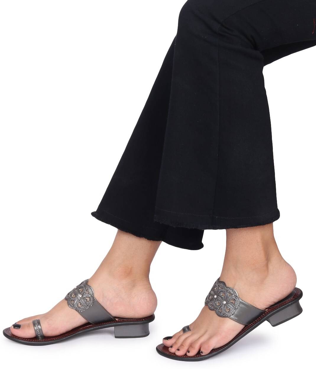     			Picktoes Gray Women's Sandal Heels