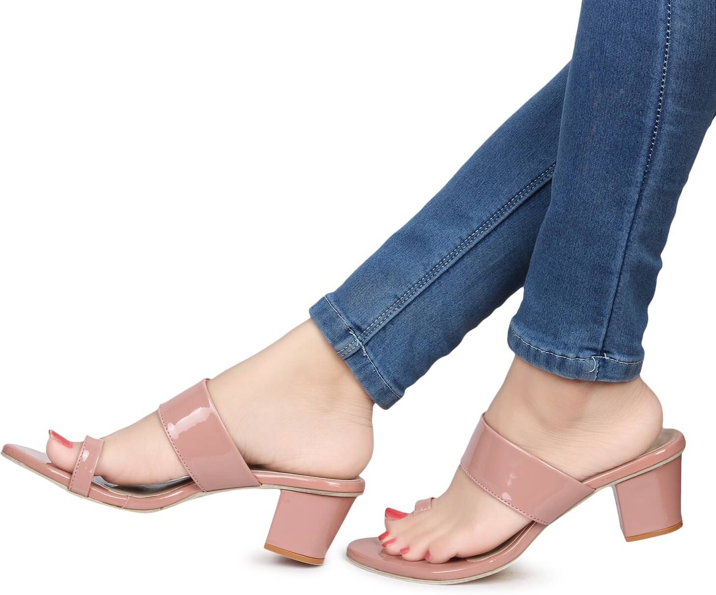 Picktoes Pink Women's Sandal Heels     			Picktoes Pink Women's Sandal Heels
