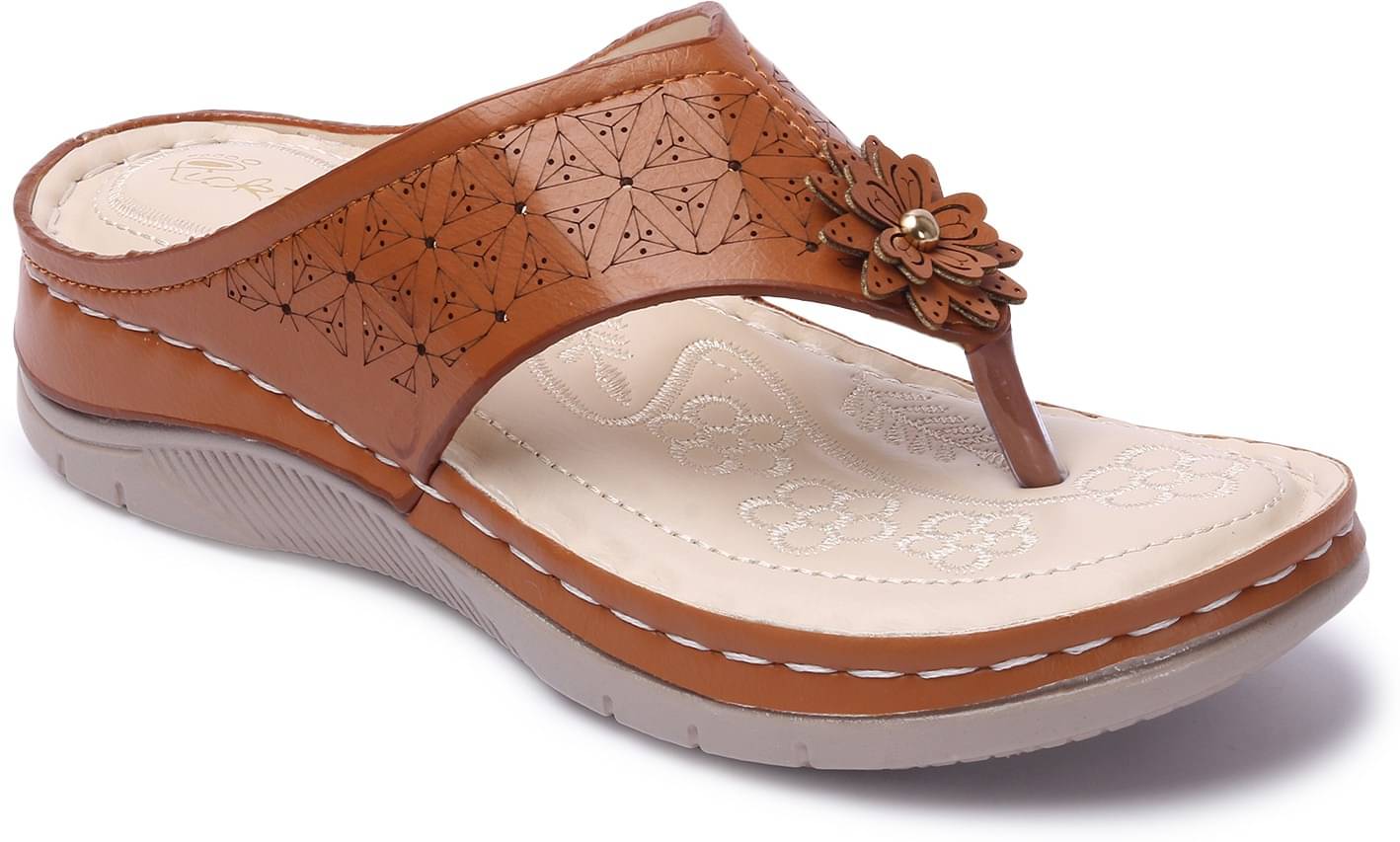 Picktoes Tan Women's Flats     			Picktoes Tan Women's Flats