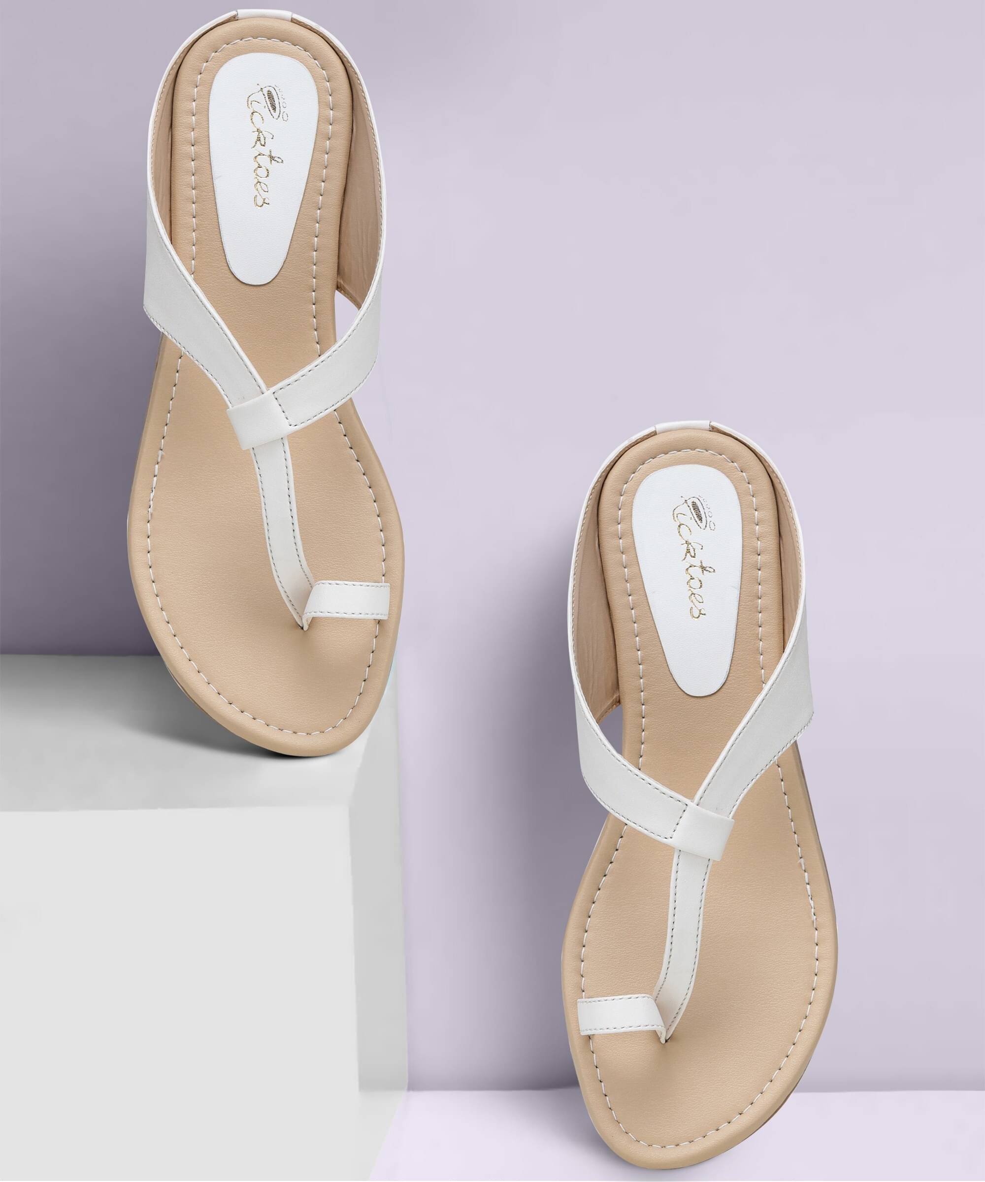 Picktoes White Women's Flats Picktoes White Women's Flats