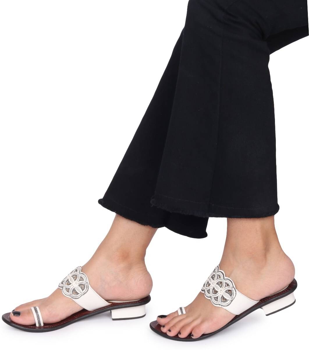     			Picktoes White Women's Sandal Heels