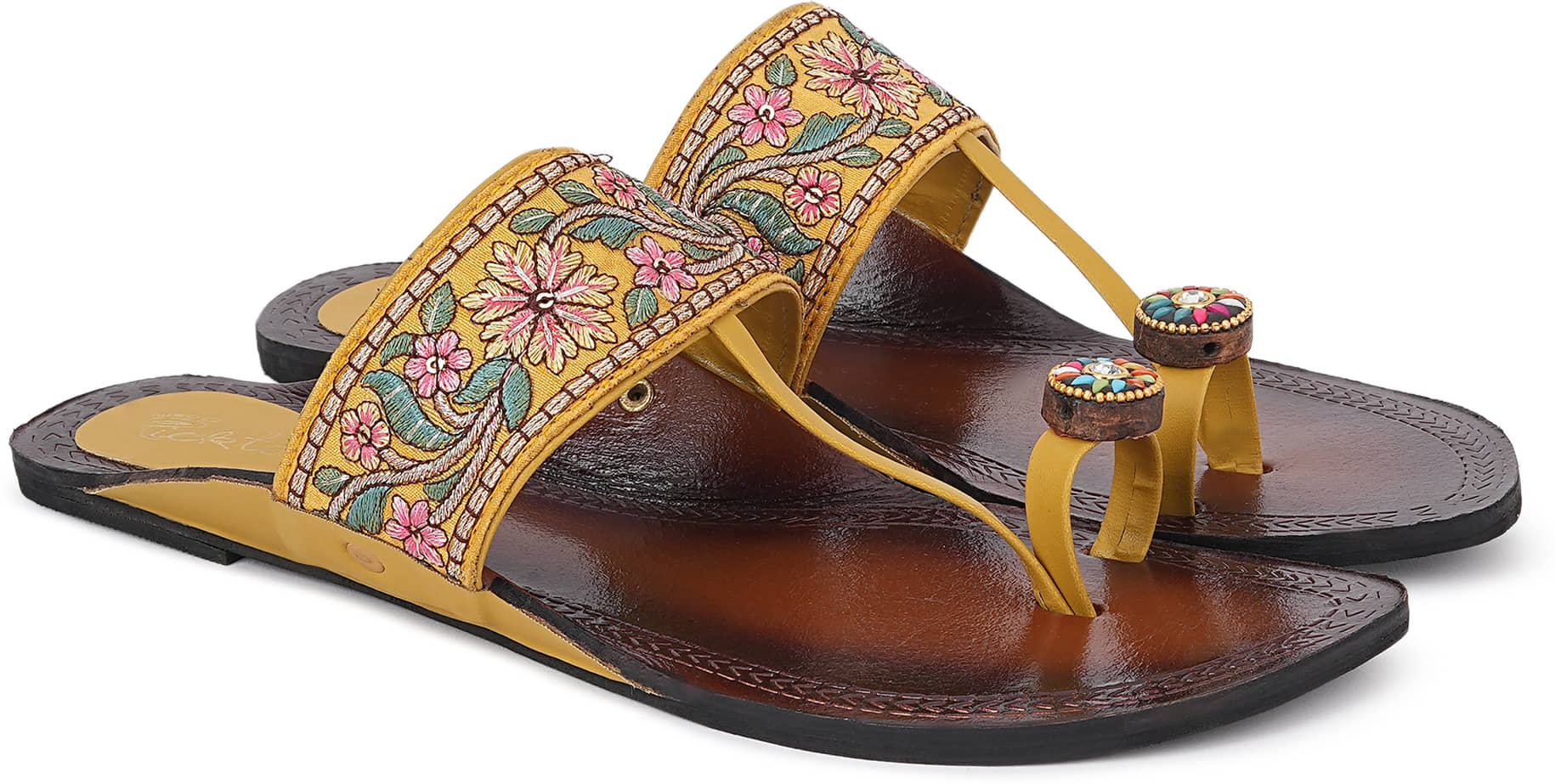 Picktoes Yellow Women's Sandal Heels - Heels | Buy online on ZillyBuy