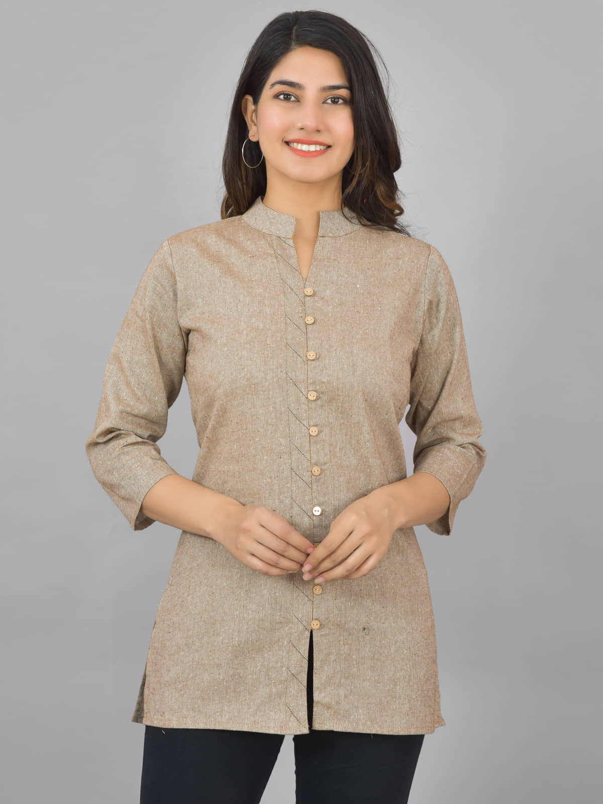 Cotton Blend Short Kurti For Women (Pack of 1) - Kurtis, Tunics | Buy online on ZillyBuy
