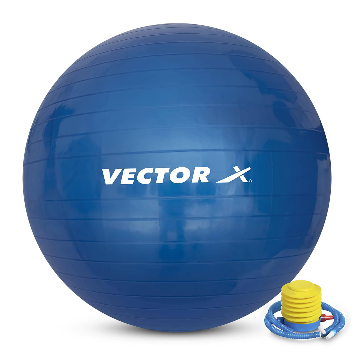 Vector X Protoner Anti-Burst Rubber Gym Ball with Free Foot Pump | Round Shape Swiss Ball for Exercise, Workout, Yoga, Birthing, Balance & Stability Vector X Protoner Anti-Burst Rubber Gym Ball with Free Foot Pump | Round Shape Swiss Ball for Exercise, Workout, Yoga, Birthing, Balance & Stability