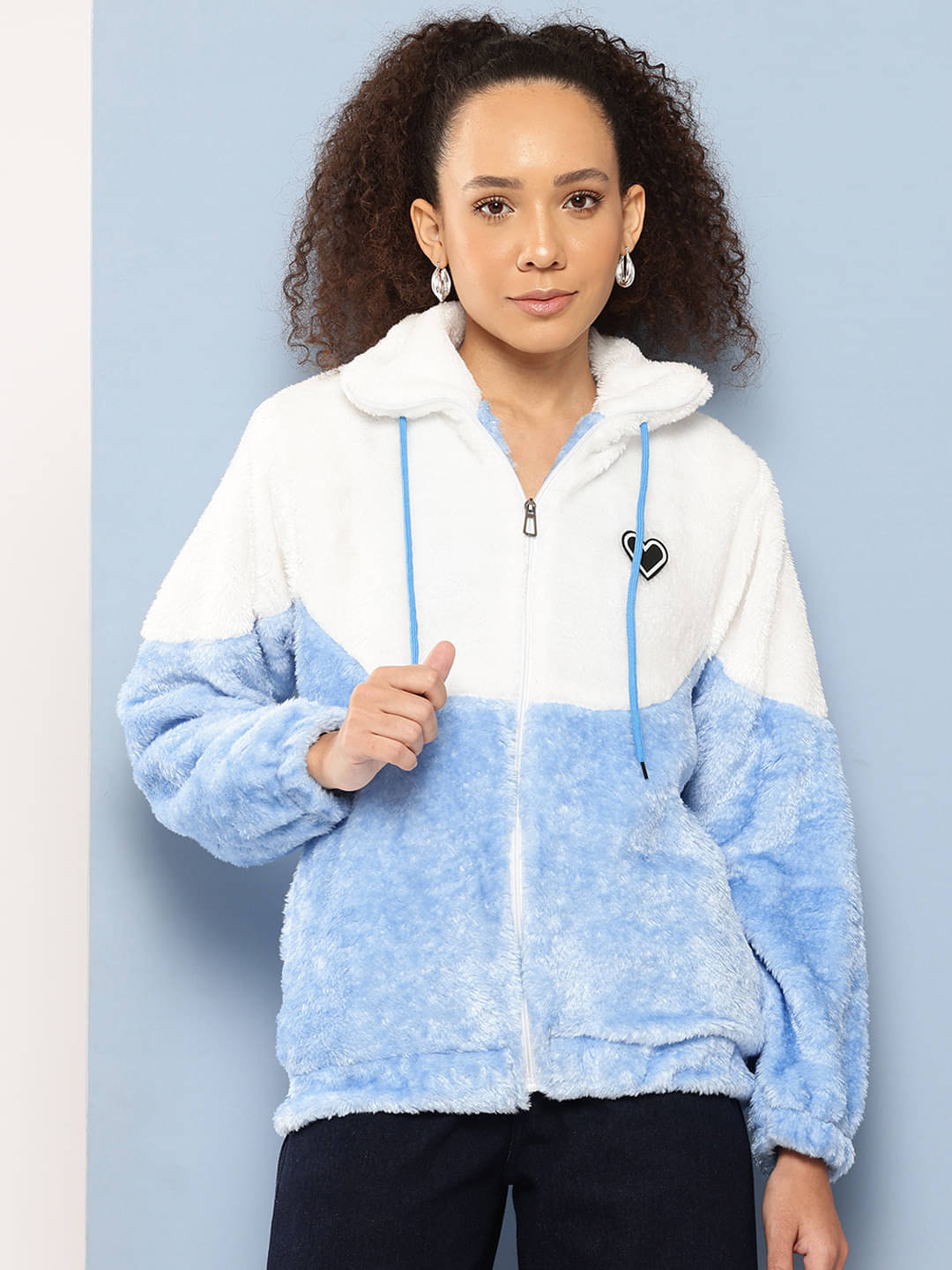    			Aarika - Faux Fur Blue Jackets Pack of 1
