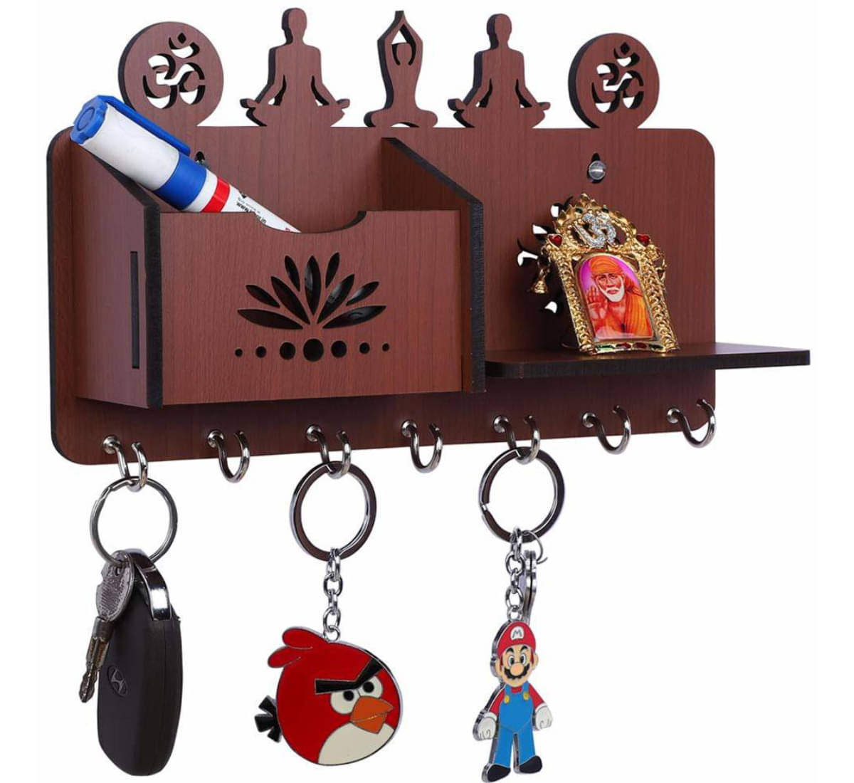     			Arpita Crafts Brown Wood Key Holder - Pack of 1