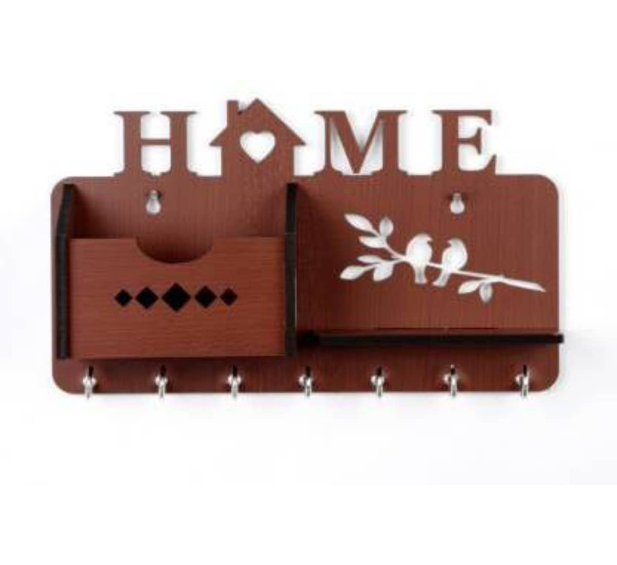 Arpita Crafts Brown Wood Key Holder - Pack of 1