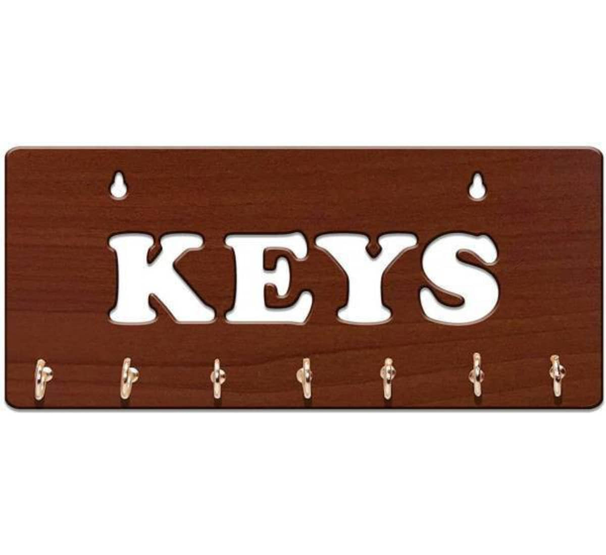 Arpita Crafts Brown Wood Key Holder - Pack of 1