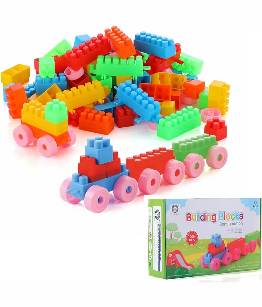 NHR Plastic 400 Pieces Construction Building Plus Toys