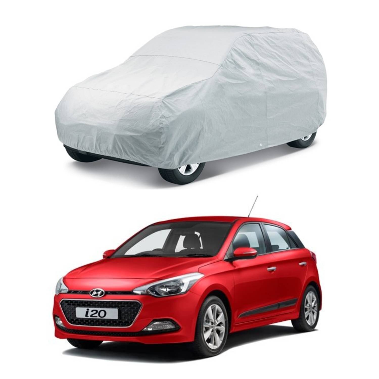     			CARNEST Car Body Cover for Hyundai i20 [2008-2010] Without Mirror Pocket ( Pack of 1 ) , Silver