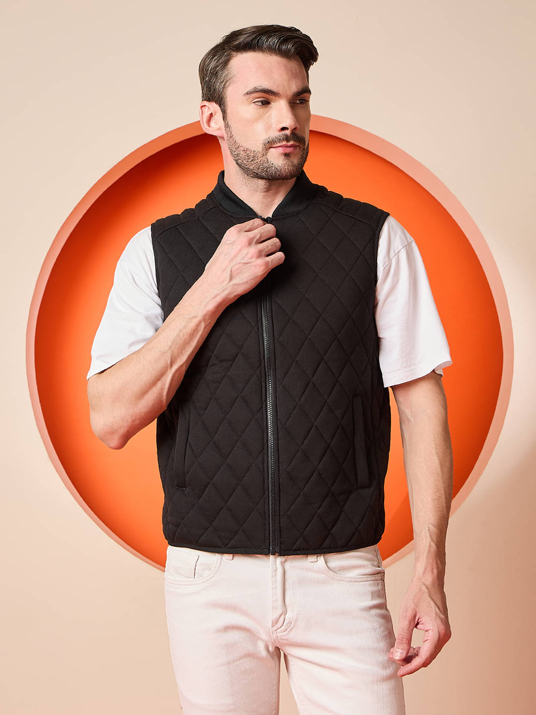     			Club York Polyester Men's Quilted & Bomber Jacket - Black ( Pack of 1 )