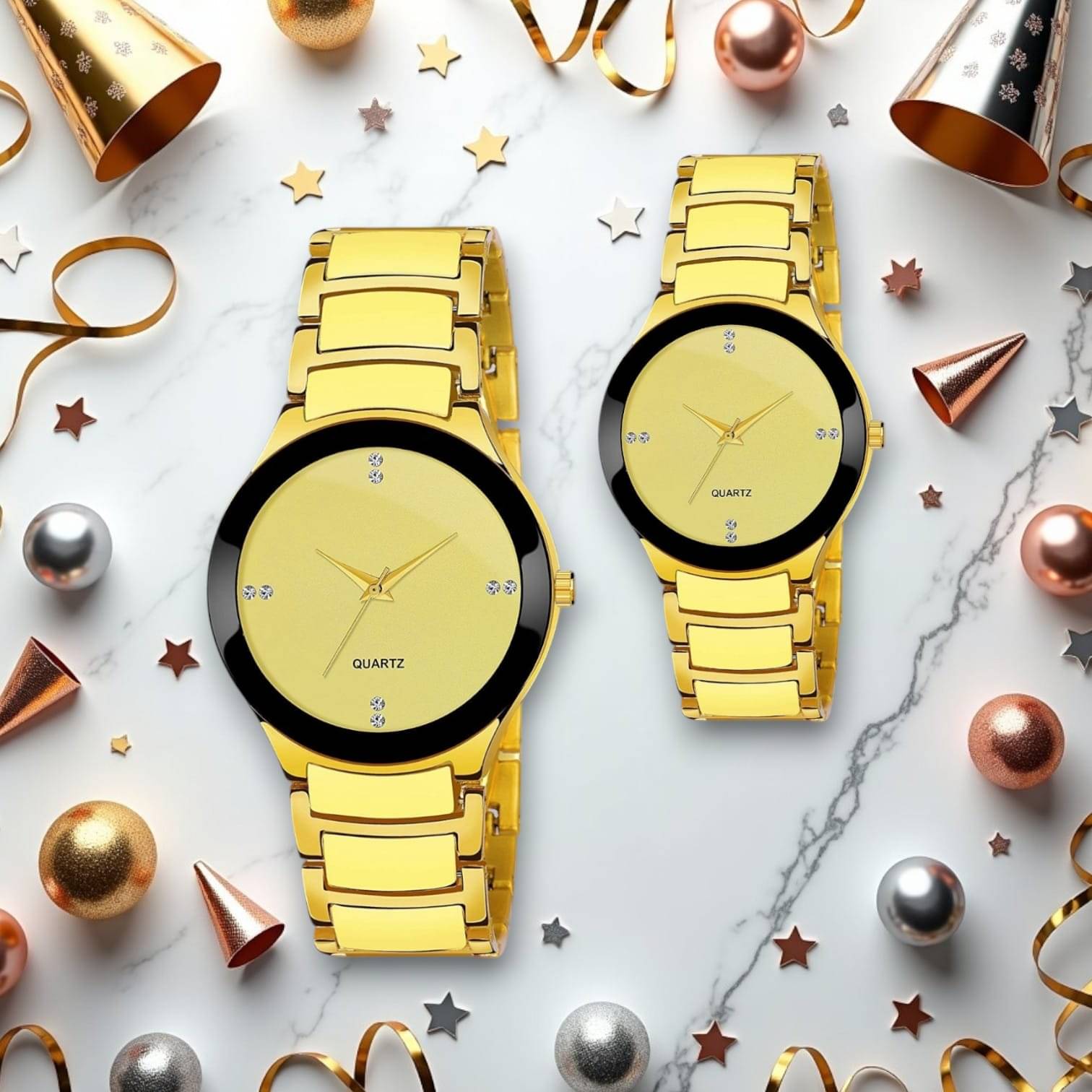     			DECLASSE Gold PU Analog Womens Watch