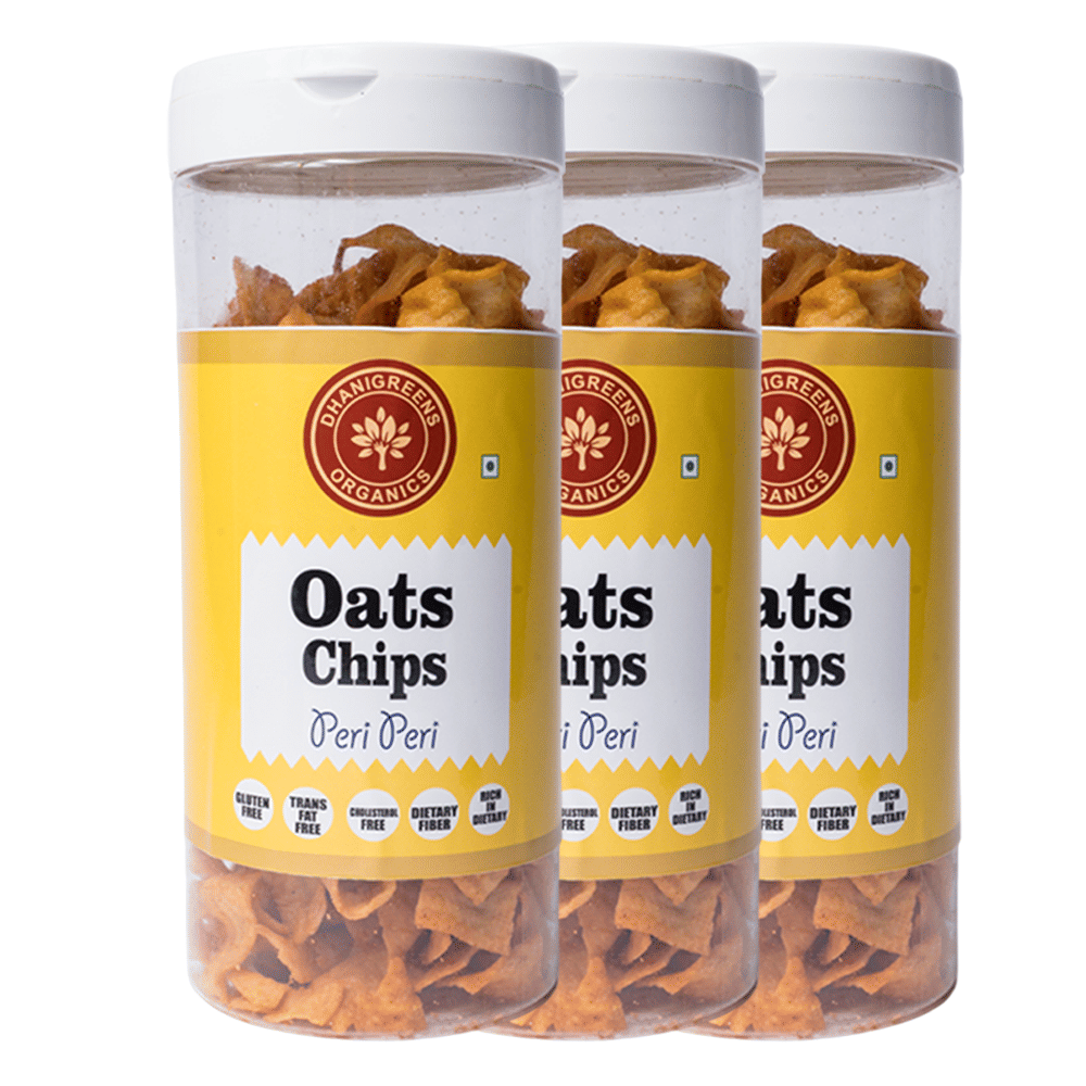     			DHANIGREENS ORGANICS Oats Vegetable Chips 450 g Pack of 3