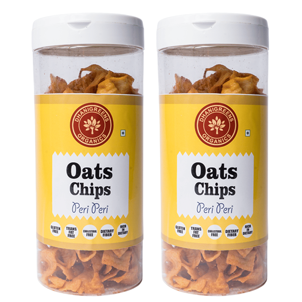 DHANIGREENS ORGANICS Oats Vegetable Chips 300 g Pack of 2 DHANIGREENS ORGANICS Oats Vegetable Chips 300 g Pack of 2