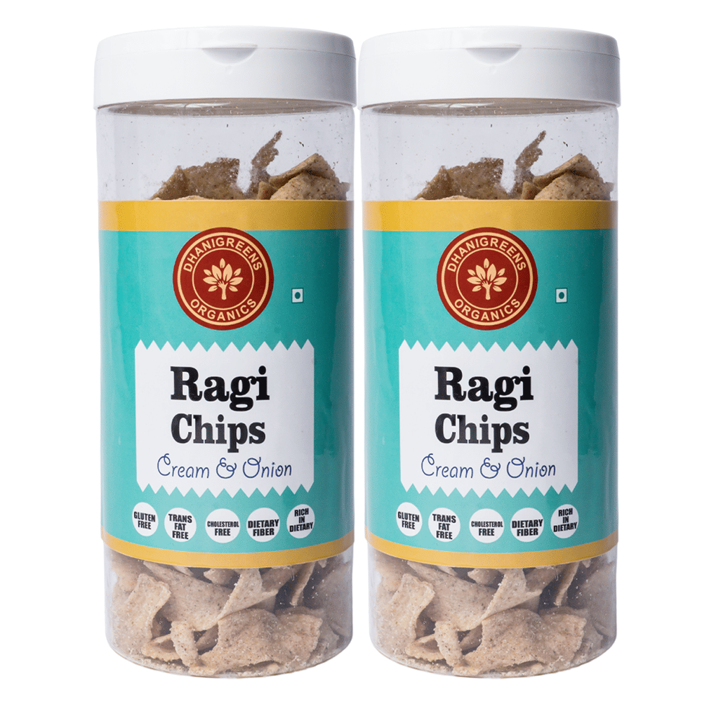     			DHANIGREENS ORGANICS Ragi Vegetable Chips 300 g Pack of 2