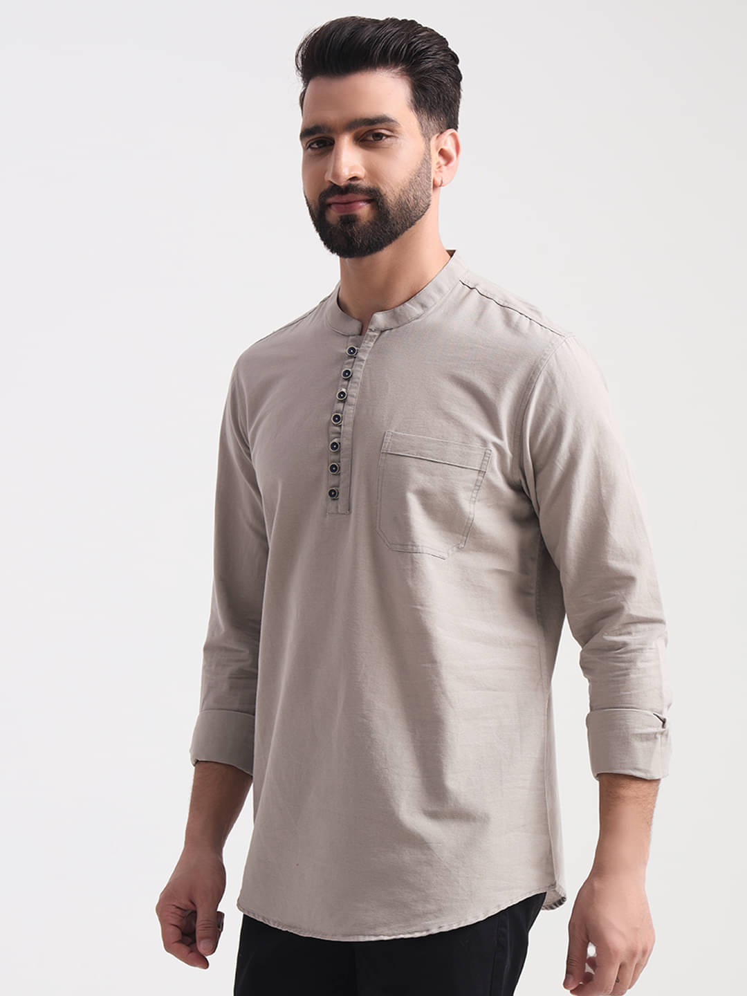 ENSPYR 100% Cotton Regular Fit Solids Full Sleeves Men's Casual Shirt - Light Grey ( Pack of 1 ) ENSPYR 100% Cotton Regular Fit Solids Full Sleeves Men's Casual Shirt - Light Grey ( Pack of 1 )
