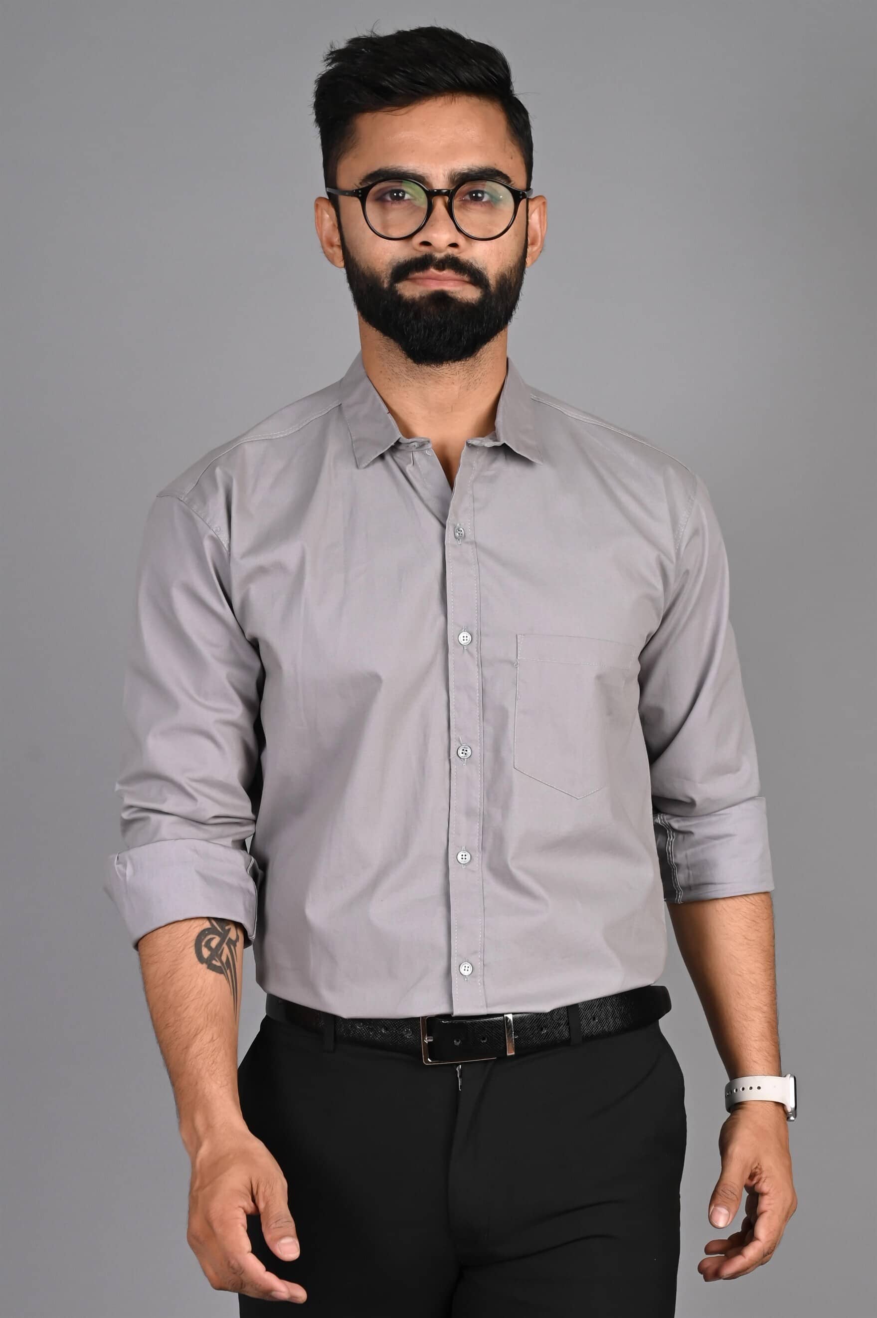 Eviqe Cotton Blend Regular Fit Full Sleeves Men's Formal Shirt - Green ( Pack of 1 )