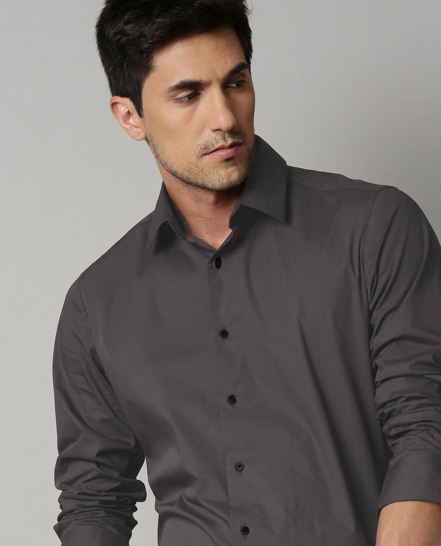 Eviqe Cotton Blend Regular Fit Full Sleeves Men's Formal Shirt - Grey ( Pack of 1 ) Eviqe Cotton Blend Regular Fit Full Sleeves Men's Formal Shirt - Grey ( Pack of 1 )