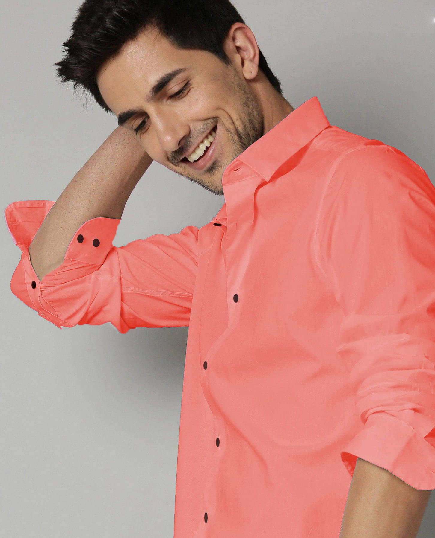     			Eviqe Cotton Blend Regular Fit Full Sleeves Men's Formal Shirt - Orange ( Pack of 1 )