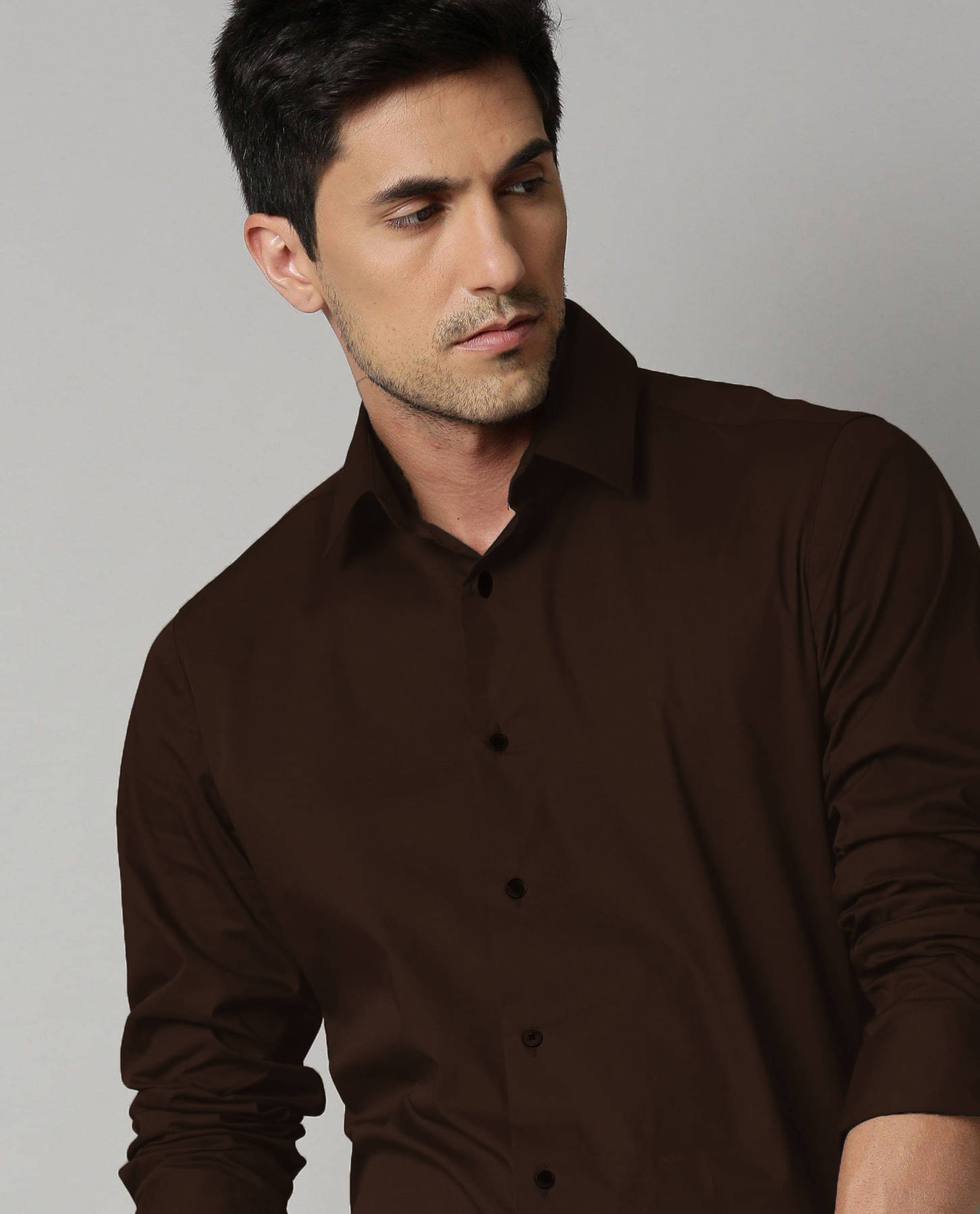 Eviqe Cotton Blend Regular Fit Full Sleeves Men's Formal Shirt - Coffee ( Pack of 1 ) Eviqe Cotton Blend Regular Fit Full Sleeves Men's Formal Shirt - Coffee ( Pack of 1 )