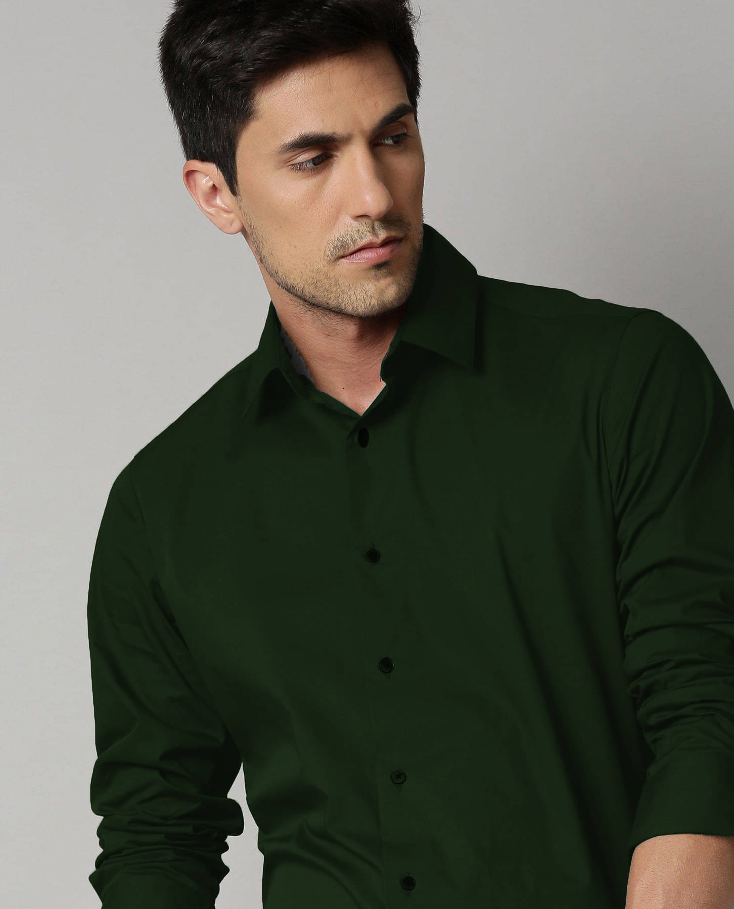     			Eviqe Cotton Blend Regular Fit Full Sleeves Men's Formal Shirt - Green ( Pack of 1 )