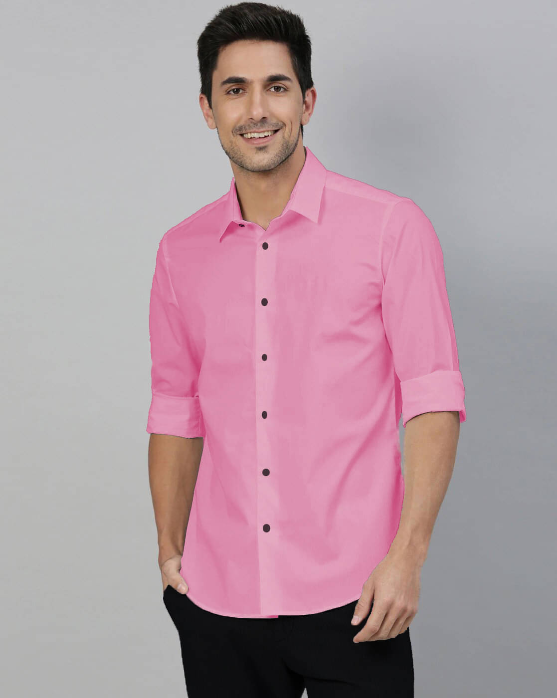     			Eviqe Cotton Blend Regular Fit Full Sleeves Men's Formal Shirt - Peach ( Pack of 1 )