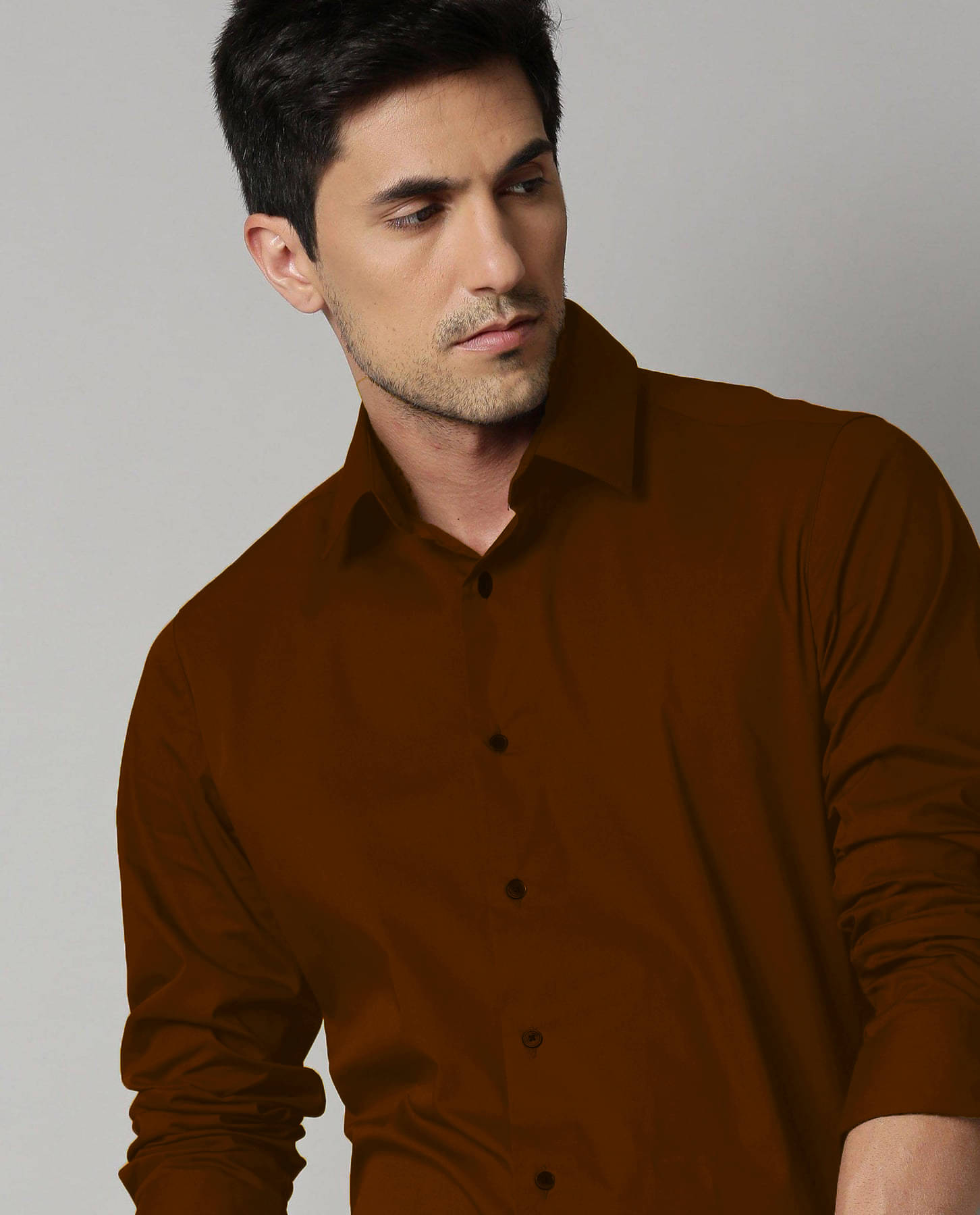 Eviqe Cotton Blend Regular Fit Full Sleeves Men's Formal Shirt - Brown ( Pack of 1 ) Eviqe Cotton Blend Regular Fit Full Sleeves Men's Formal Shirt - Brown ( Pack of 1 )