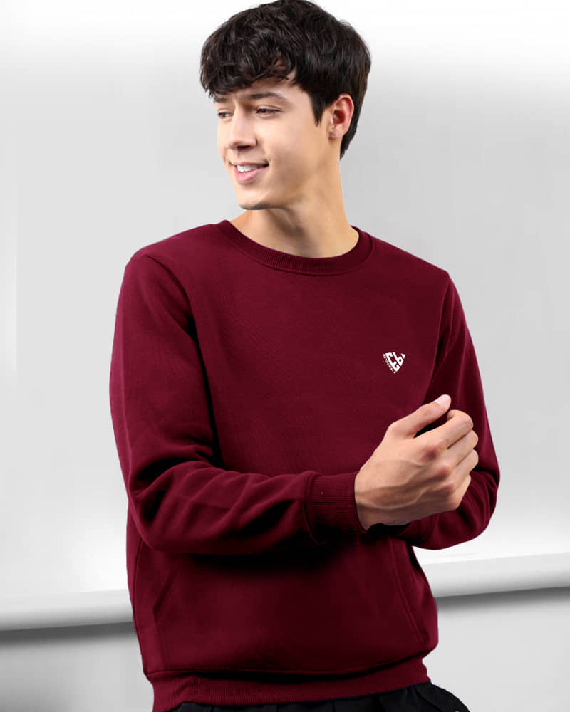 Eyebogler Fleece Round Neck Men's Sweatshirt - Black ( Pack of 1 )