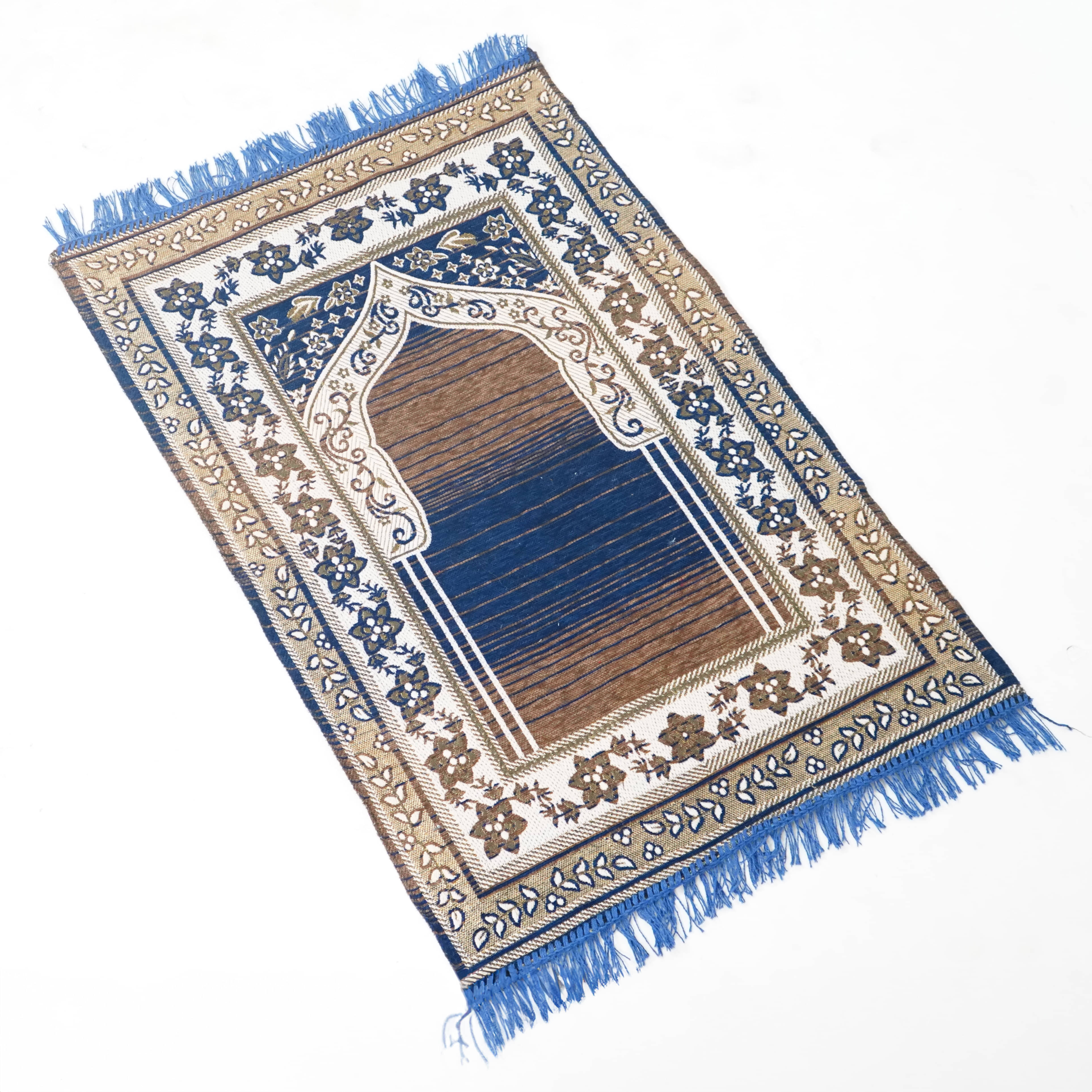 FURNISHING HUT Blue Single Regular Cotton Prayer Mat ( 110 X 70 cm )     			FURNISHING HUT Blue Single Regular Cotton Prayer Mat ( 110 X 70 cm )