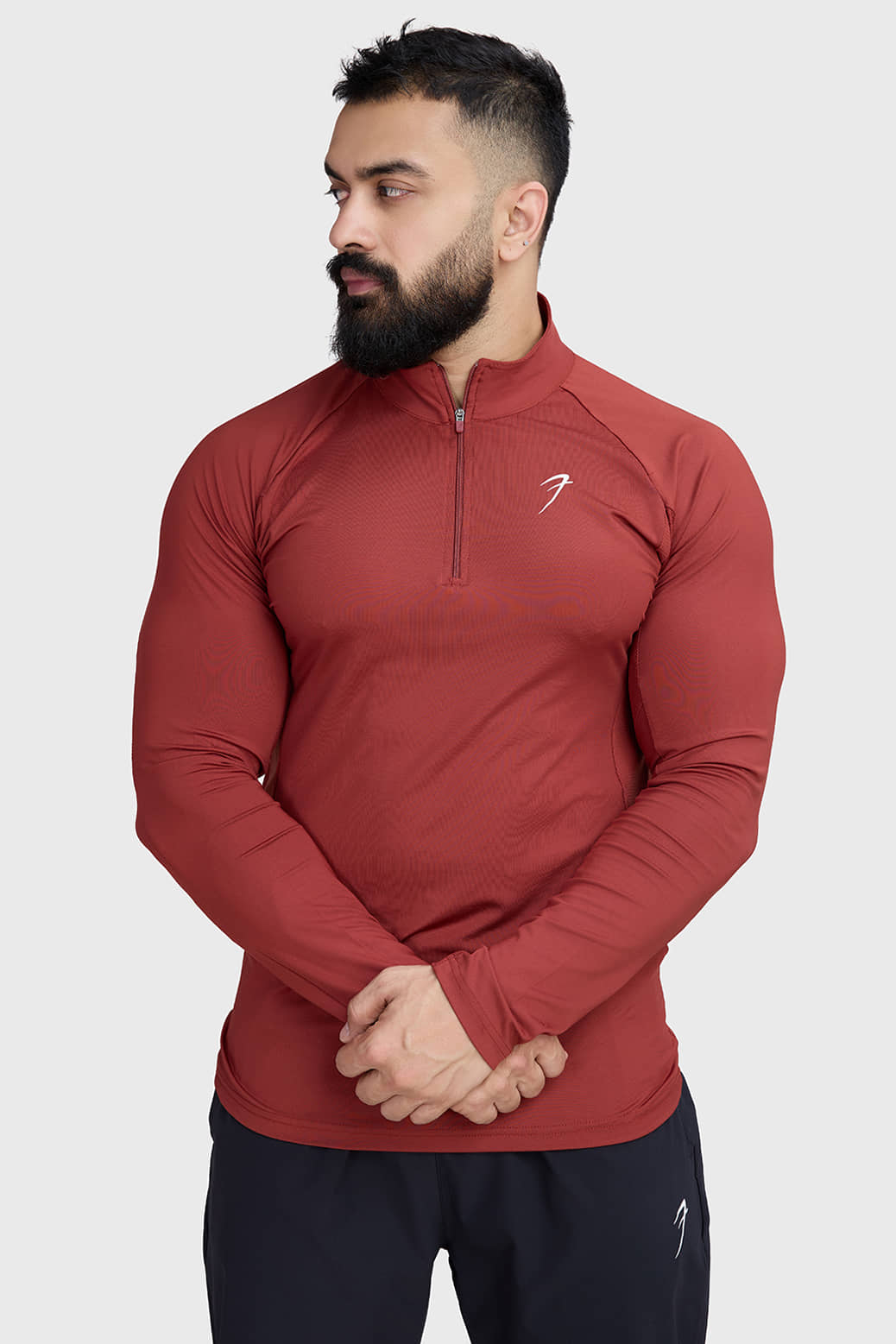 Fuaark Brown Polyester Slim Fit Men's Sports T-Shirt ( Pack of 1 )