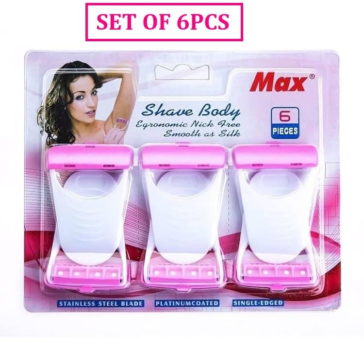 Max Body Shaver Razor Disposable and Bikini Razor For Women and Girl (set of 6) Max Body Shaver Razor Disposable and Bikini Razor For Women and Girl (set of 6)