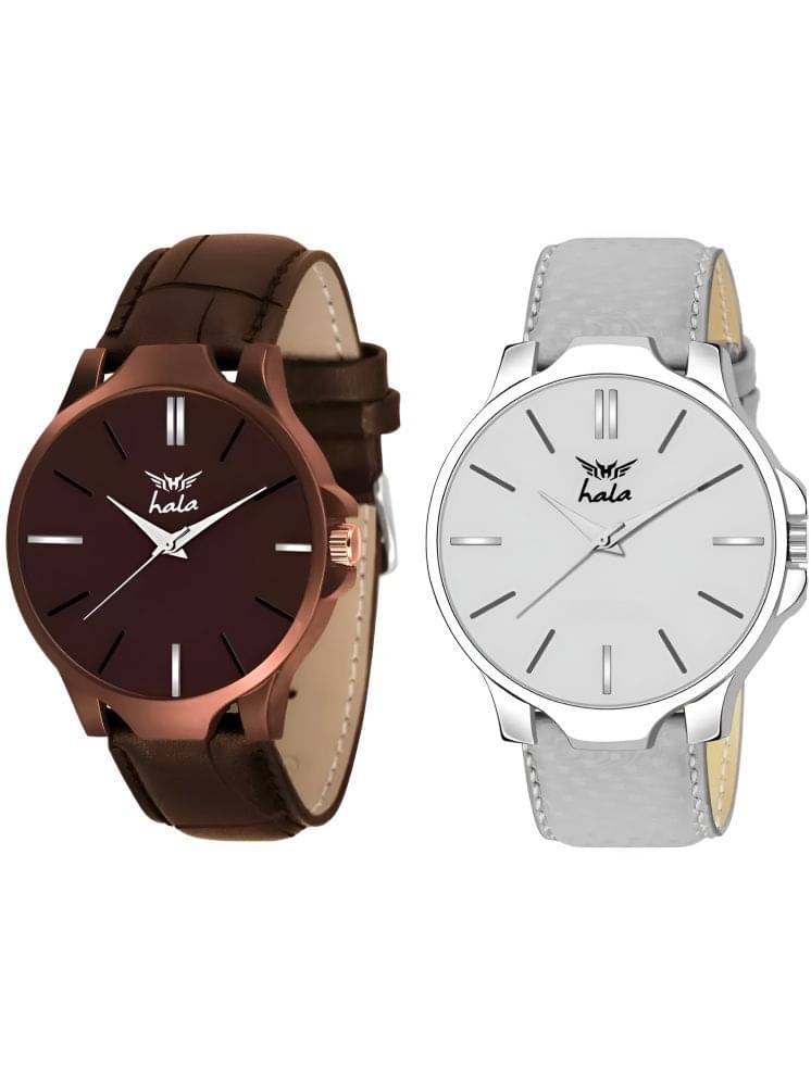     			Hala Multicolor Leather Analog Men's Watch