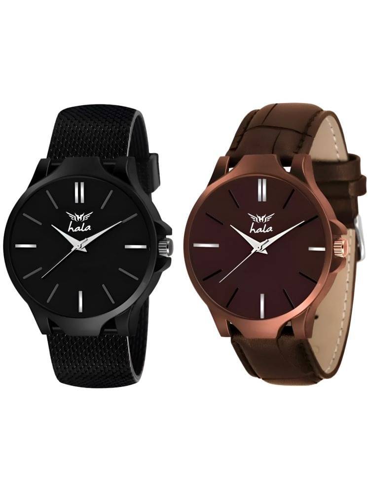     			Hala Multicolor Leather Analog Men's Watch