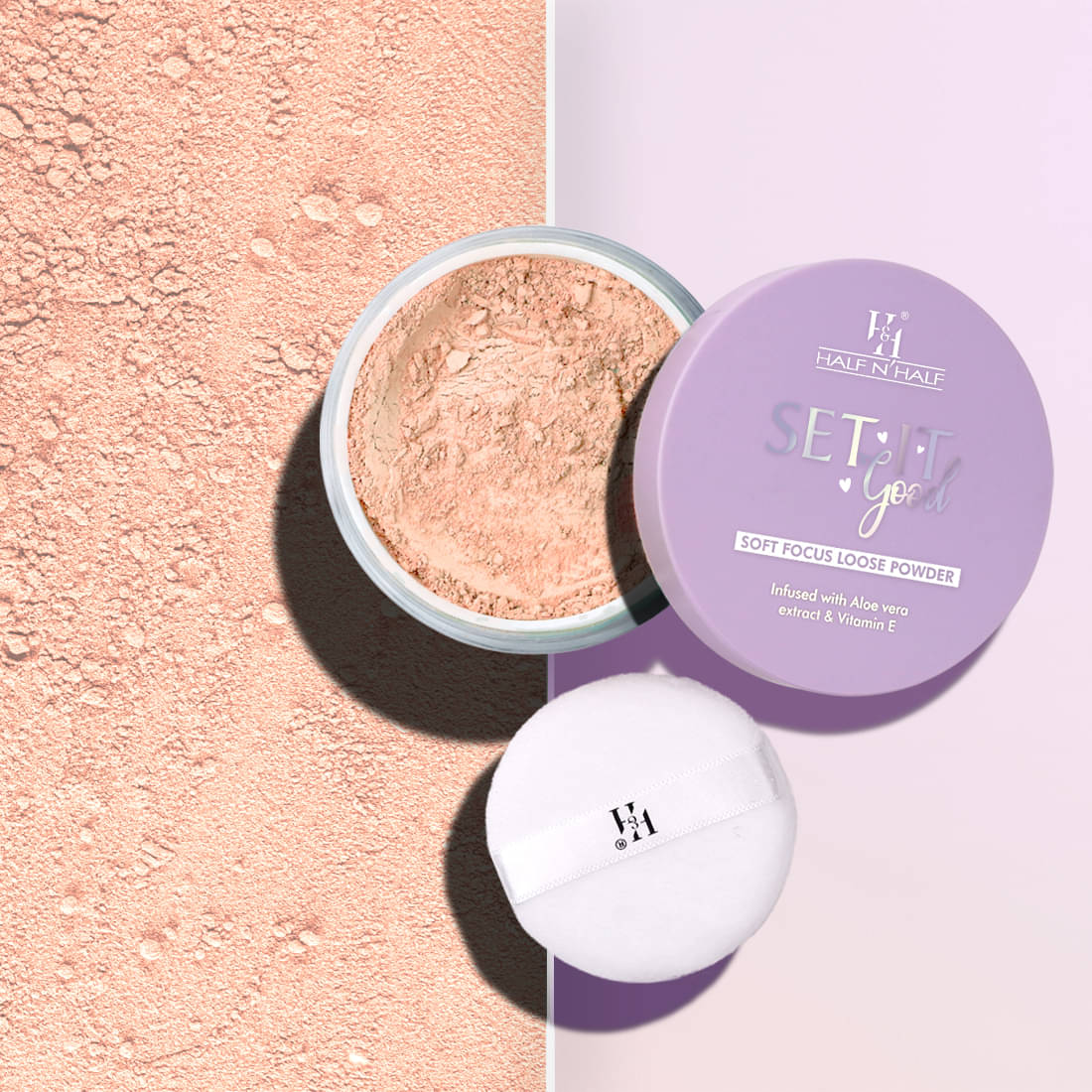     			Half N Half Loose Powder Medium Nude 12 g