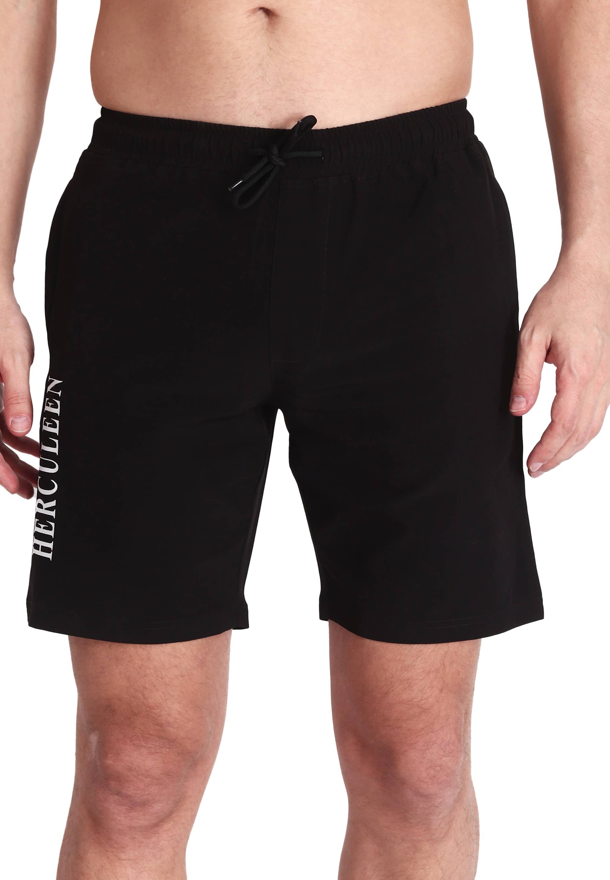 Herculeen Black Polyester Men's Shorts ( Pack of 1 ) - Shorts | Buy online on ZillyBuy