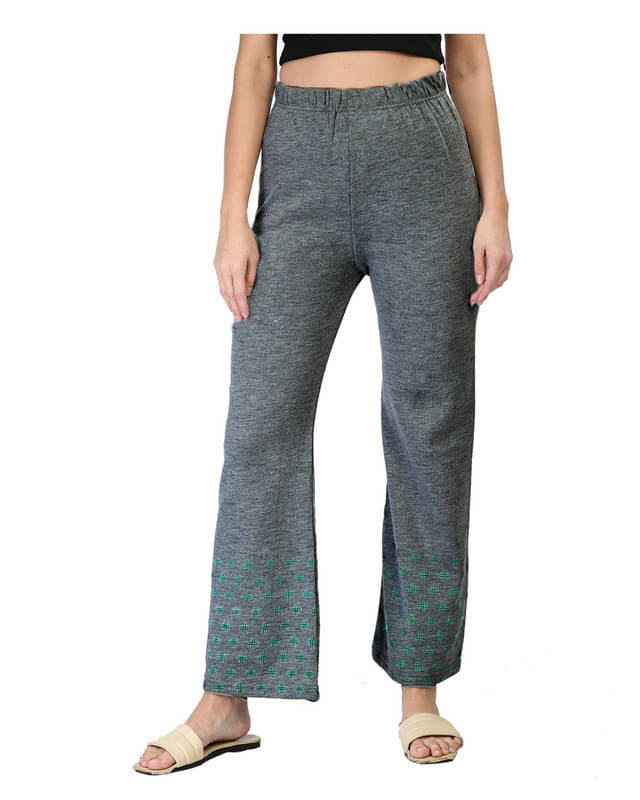     			IndiWeaves Pack of 1 Woollen Straight Women's Palazzos ( Silver )
